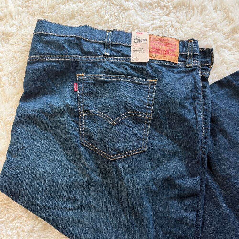 Levi's 541 Athletic taper stretch dark wash Big & Tall 66" x 32"